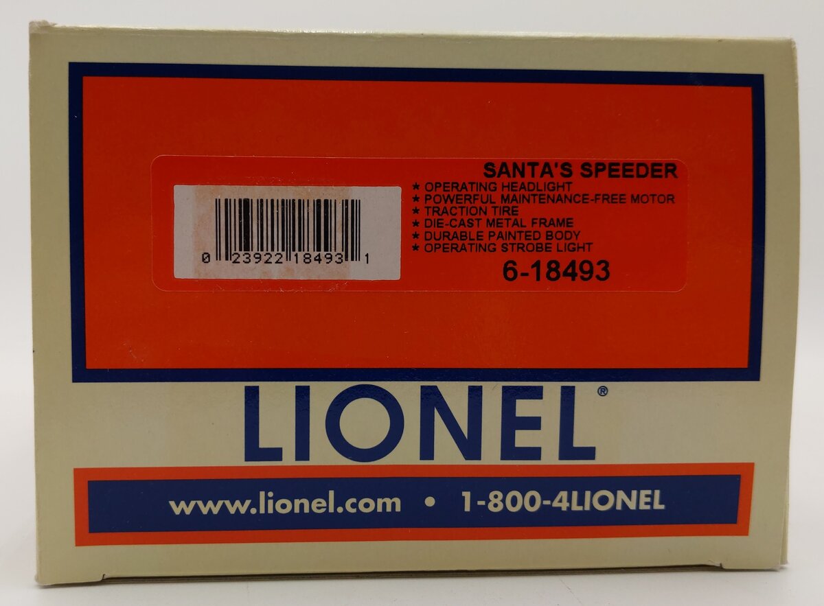 Lionel 6-18493 O Gauge Santa's Speeder #1 EX/Box