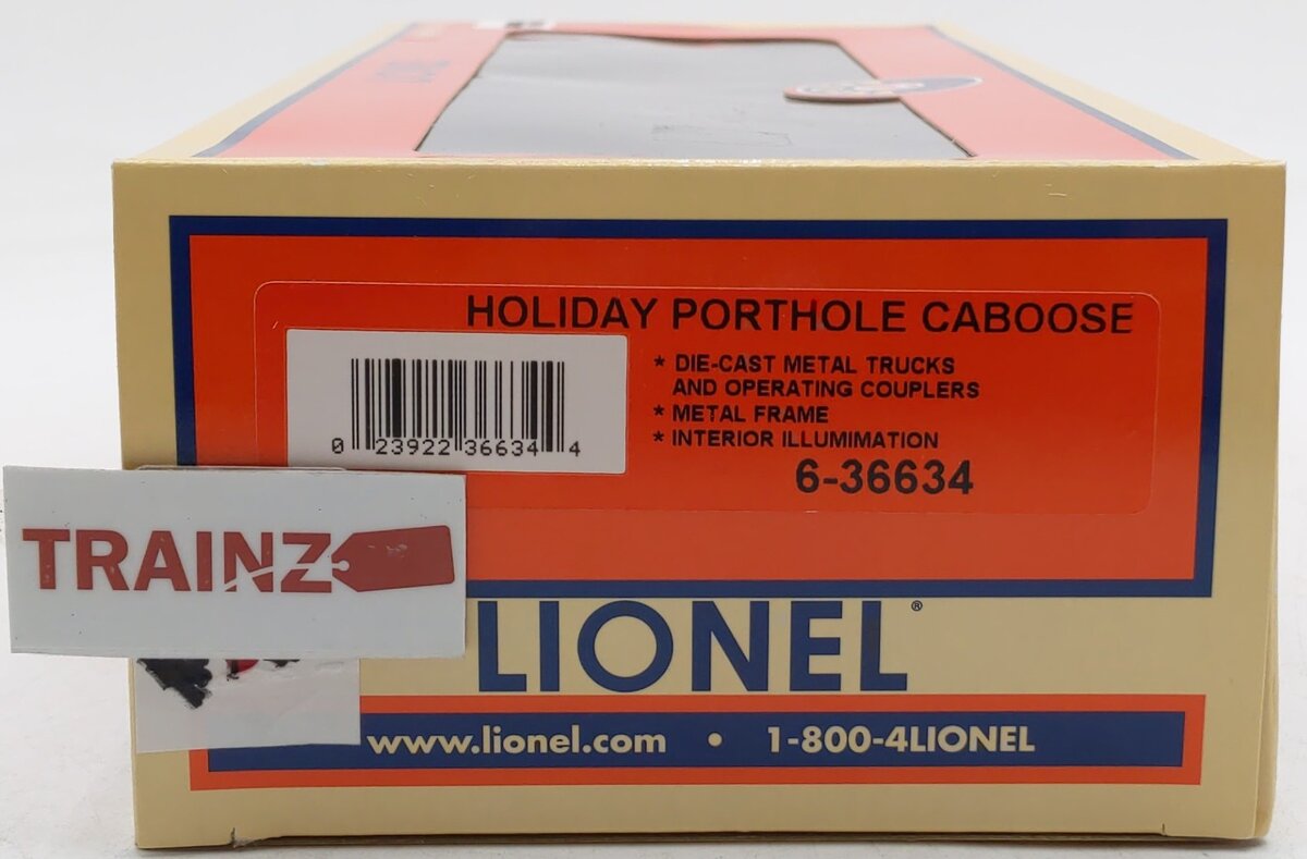 Lionel 6-36634 O Gauge Holiday Porthole Caboose LN/Box