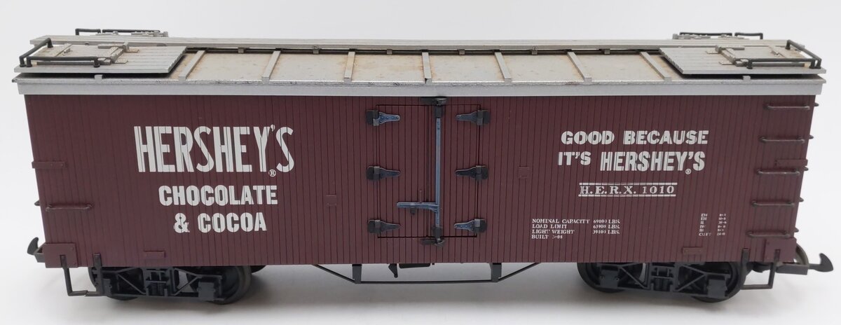 Delton 4258H G Scale Hershey's Chocolate & Cocoa Reefer Car #1010 VG