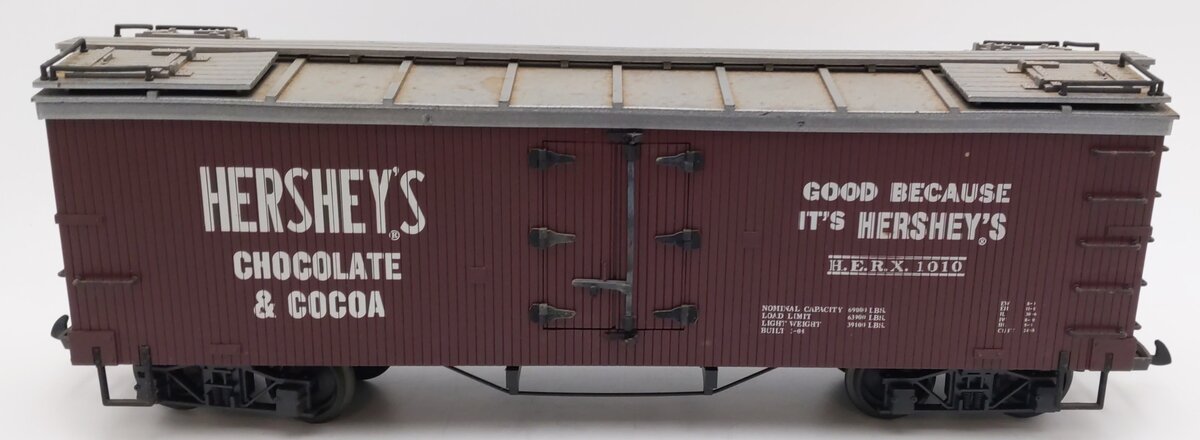 Delton 4258H G Scale Hershey's Chocolate & Cocoa Reefer Car #1010 VG