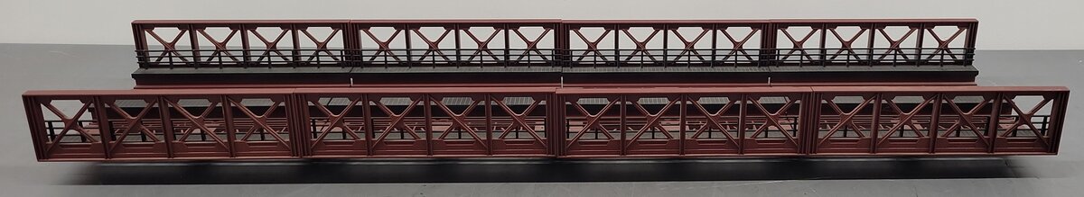 MTH 40-1059 O Gauge Custom Rust Colored Girder Bridges (No Piers) VG
