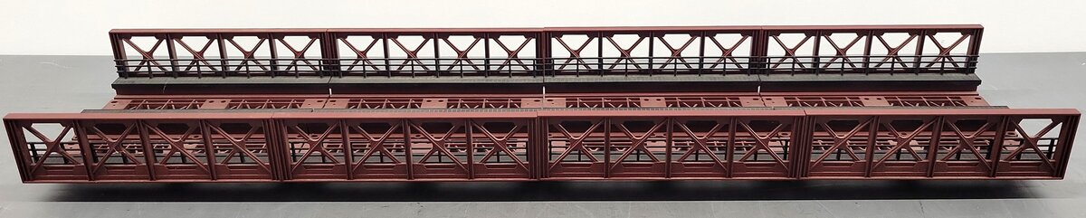 MTH 40-1059 O Gauge Custom Rust Colored Girder Bridges (No Piers) VG