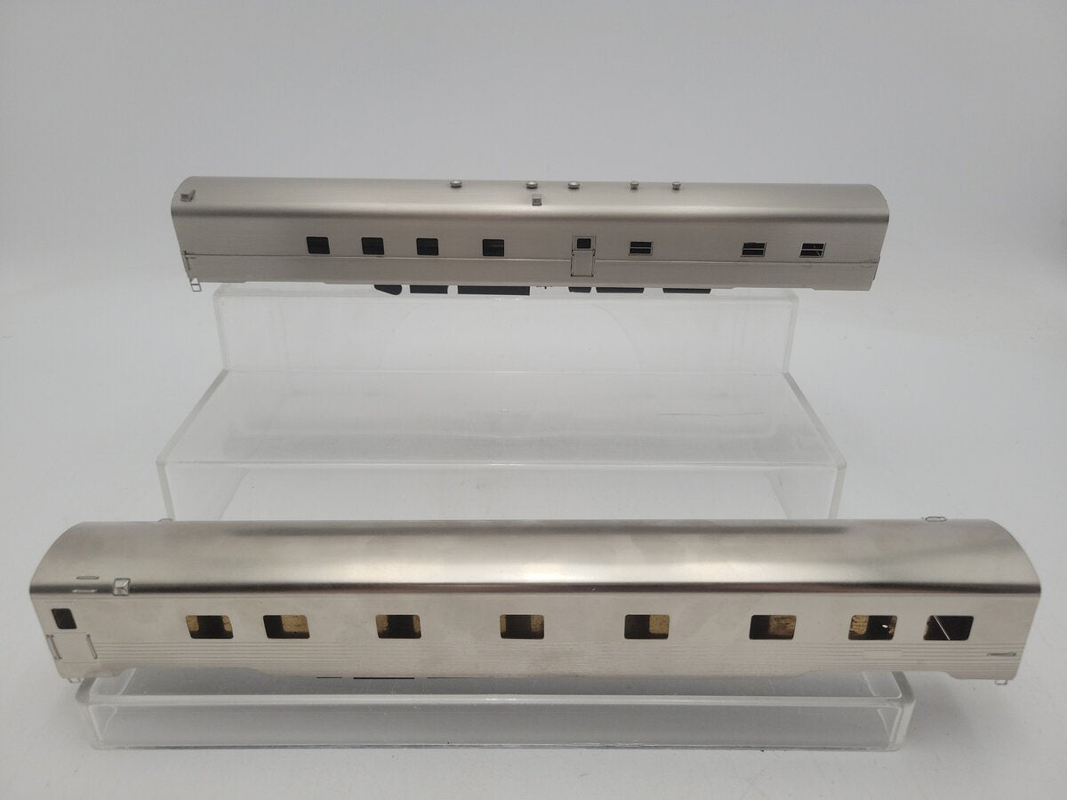 Lambert HO Scale Assorted Nickel Plated Brass Passenger Cars: [2] EX