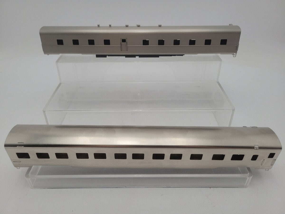 Lambert HO Scale Assorted Nickel Plated Brass Passenger Cars: [2] EX