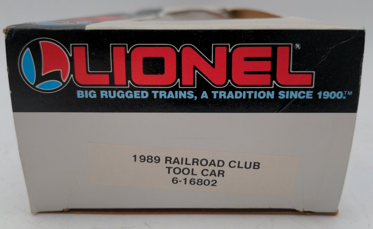 Lionel 6-16802 O Gauge Lionel Railroader Club Tool Car #16802 VG/Box