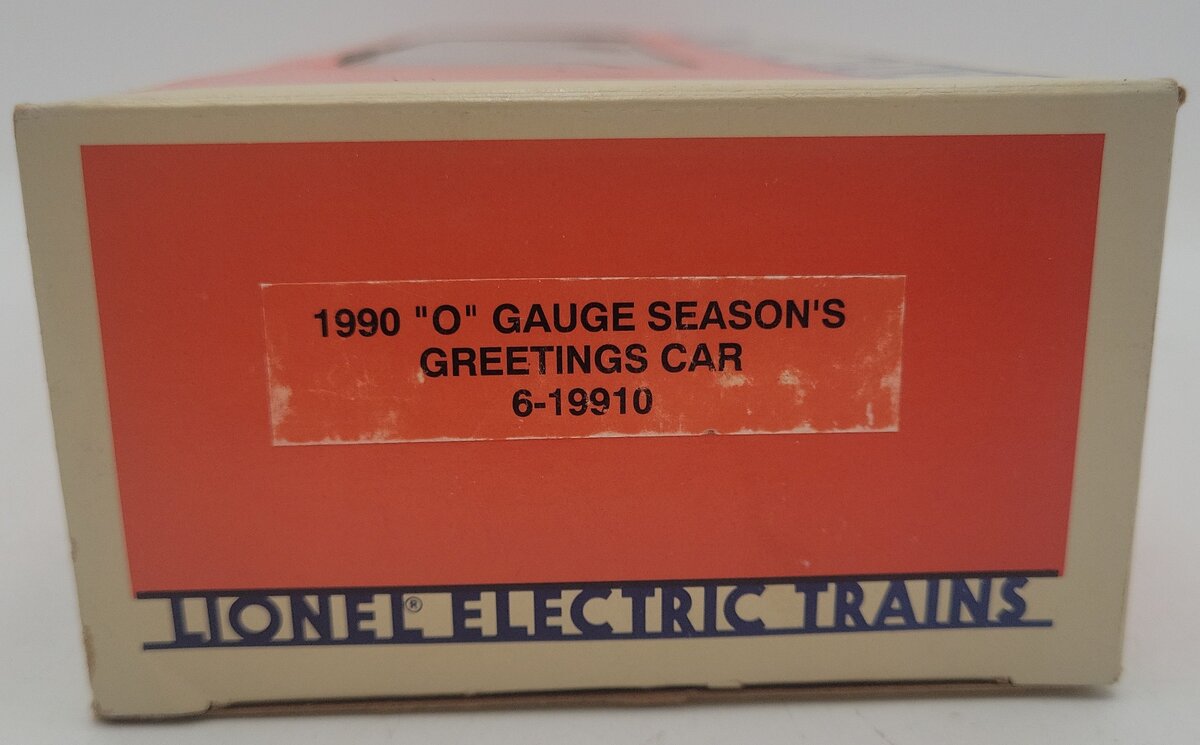 Lionel 6-19910 O Gauge 1990 Seasons Greetings Box Car EX/Box