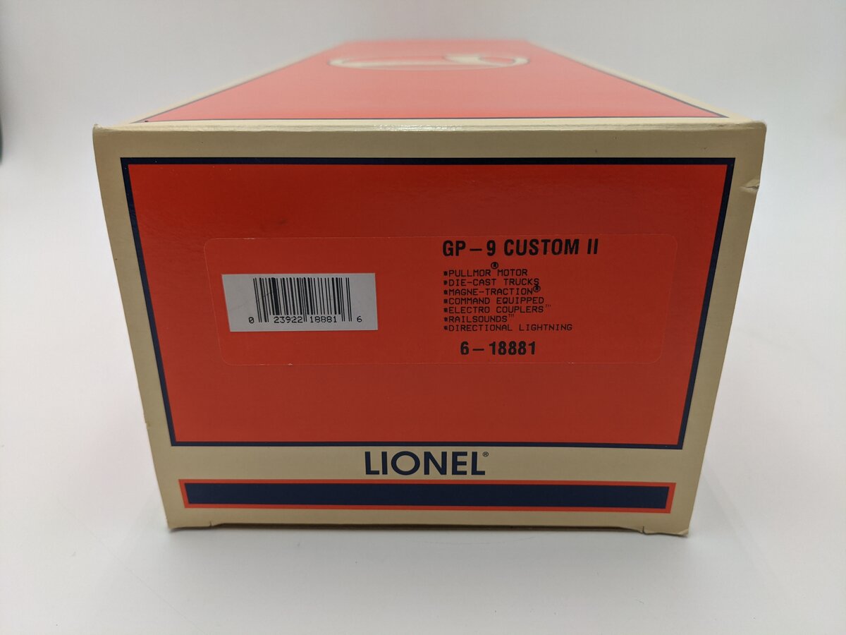 Lionel 6-18881 O Gauge Modern GP-9 Custom Series II Diesel Locomotive EX/Box