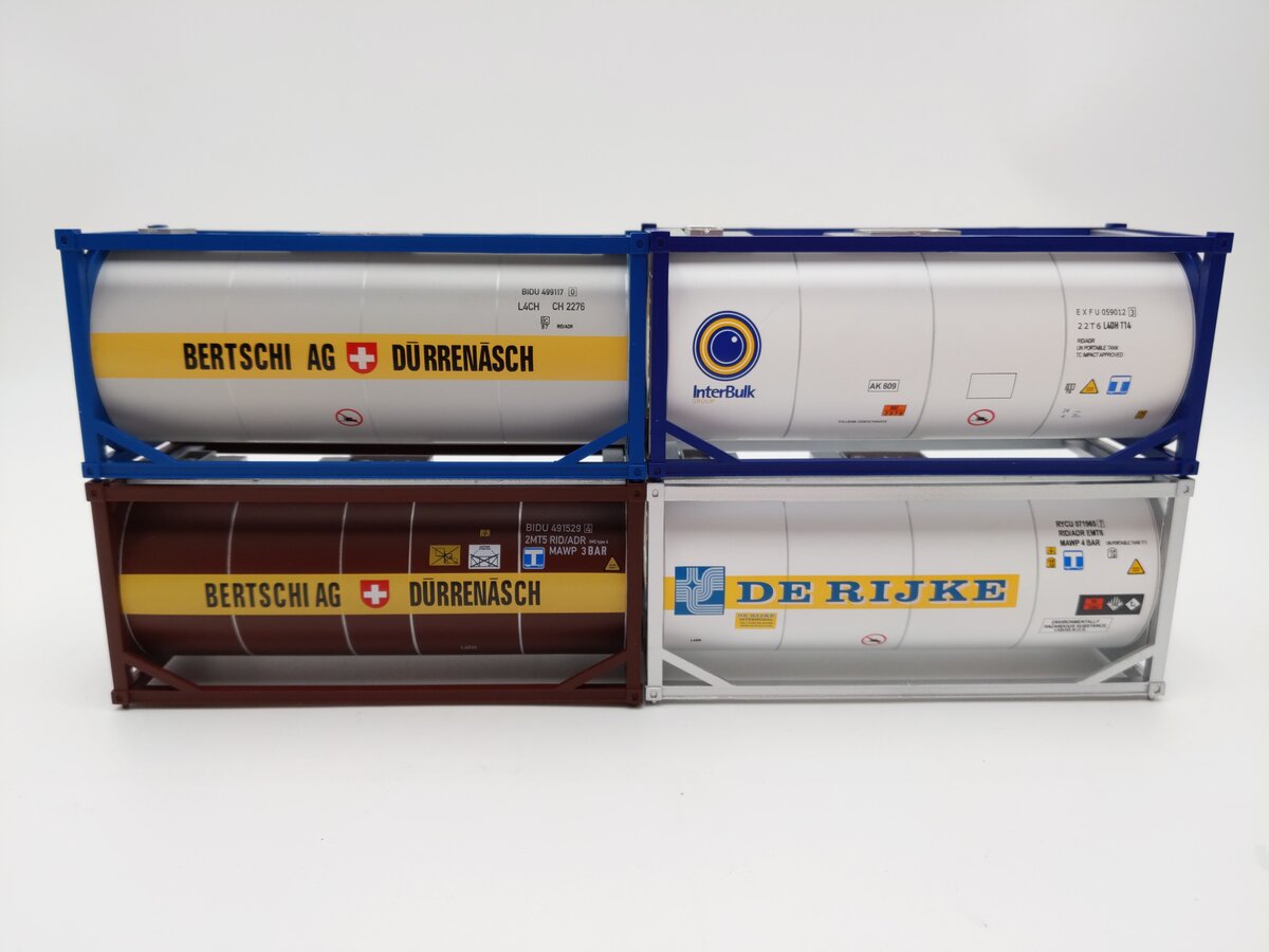 Evemodel C4321 O Scale 20' ISO Tank Containers [4] EX