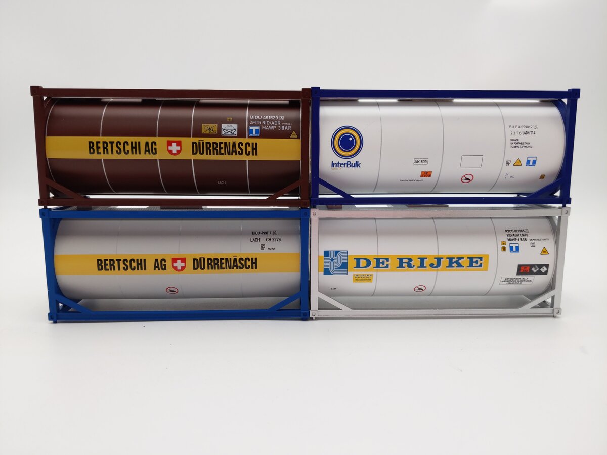 Evemodel C4321 O Scale 20' ISO Tank Containers [4] EX