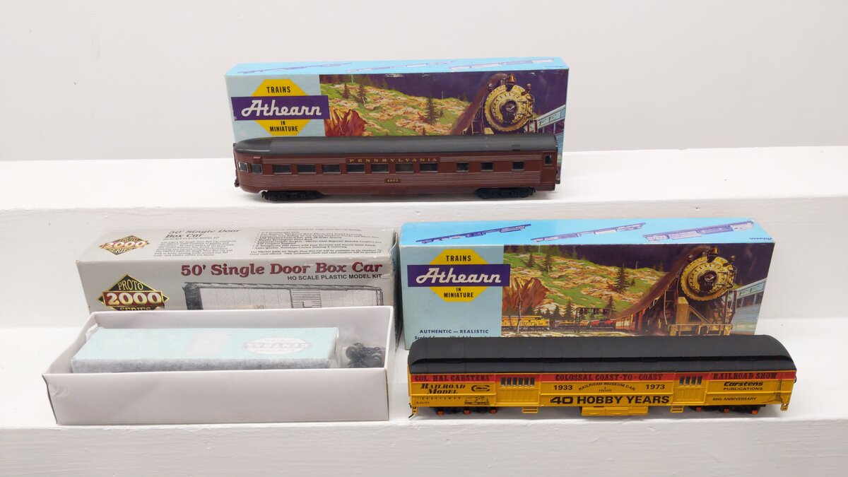 Athearn & Proto 2000 HO Assorted Passenger & Freight Car Kits 4903, 61174 [3] EX/Box