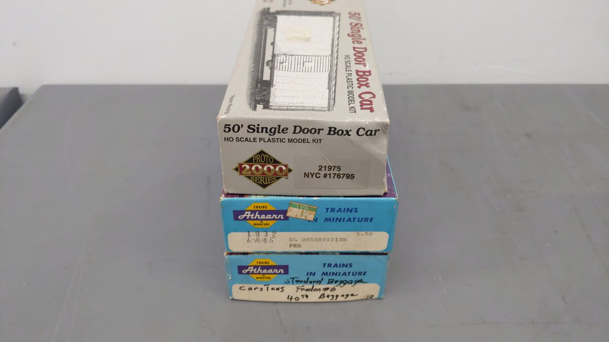 Athearn & Proto 2000 HO Assorted Passenger & Freight Car Kits 4903, 61174 [3] EX/Box