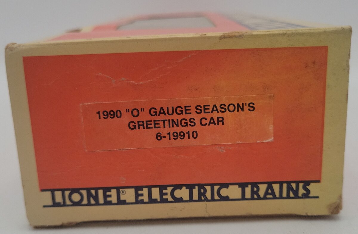 Lionel 6-19910 O Gauge 1990 Seasons Greetings Box Car VG/Box
