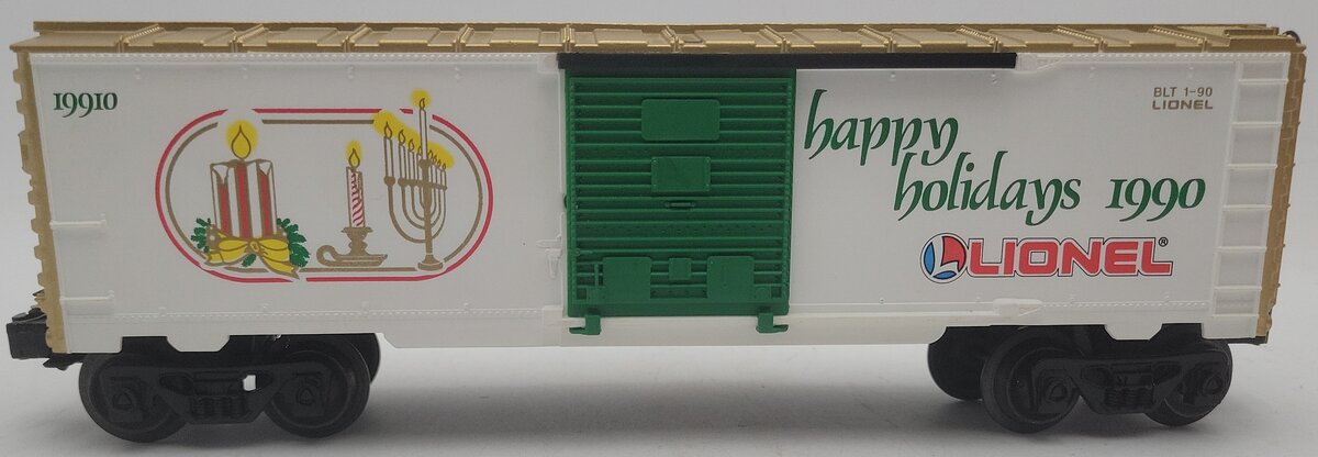 Lionel 6-19910 O Gauge 1990 Seasons Greetings Box Car VG/Box
