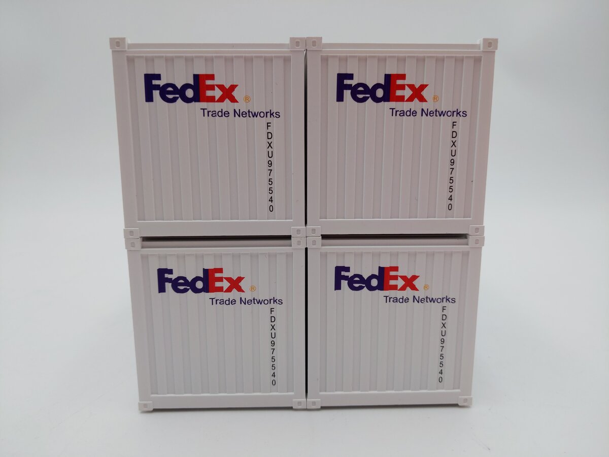Evemodel O Scale FedEx 20ft Shipping Containers [4] EX