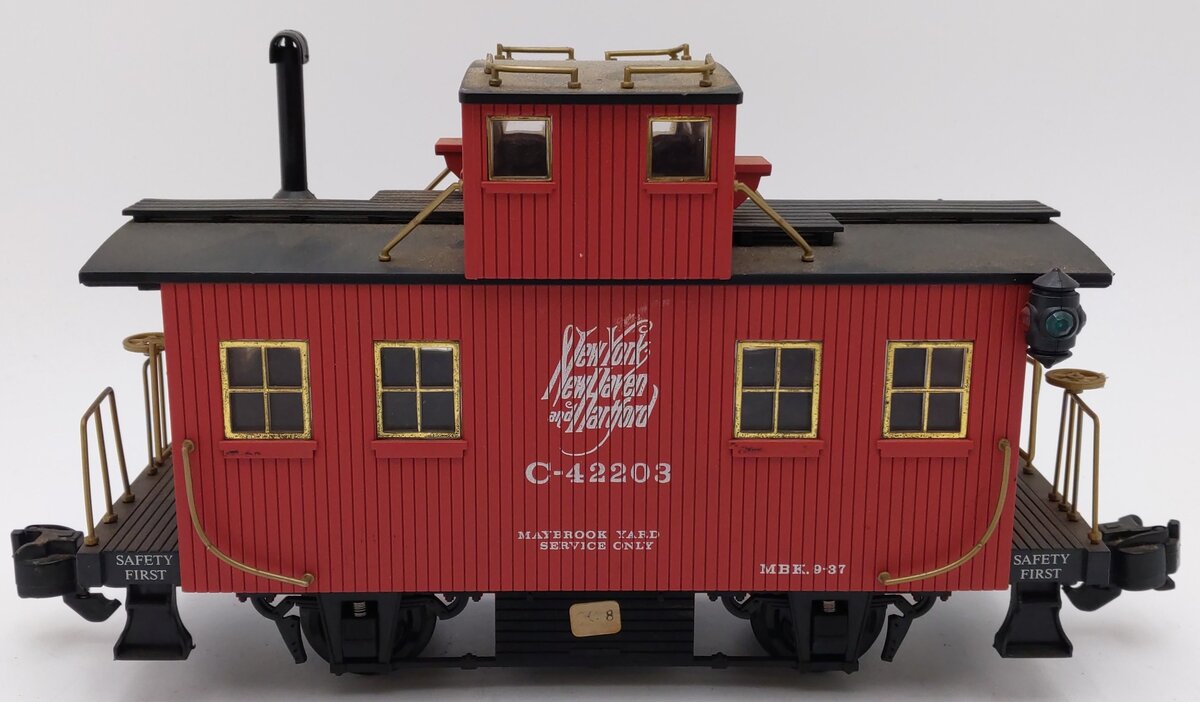 Aristo-Craft 42203 G Scale New York, New Haven & Hartford Bobber Caboose C-42203 VG