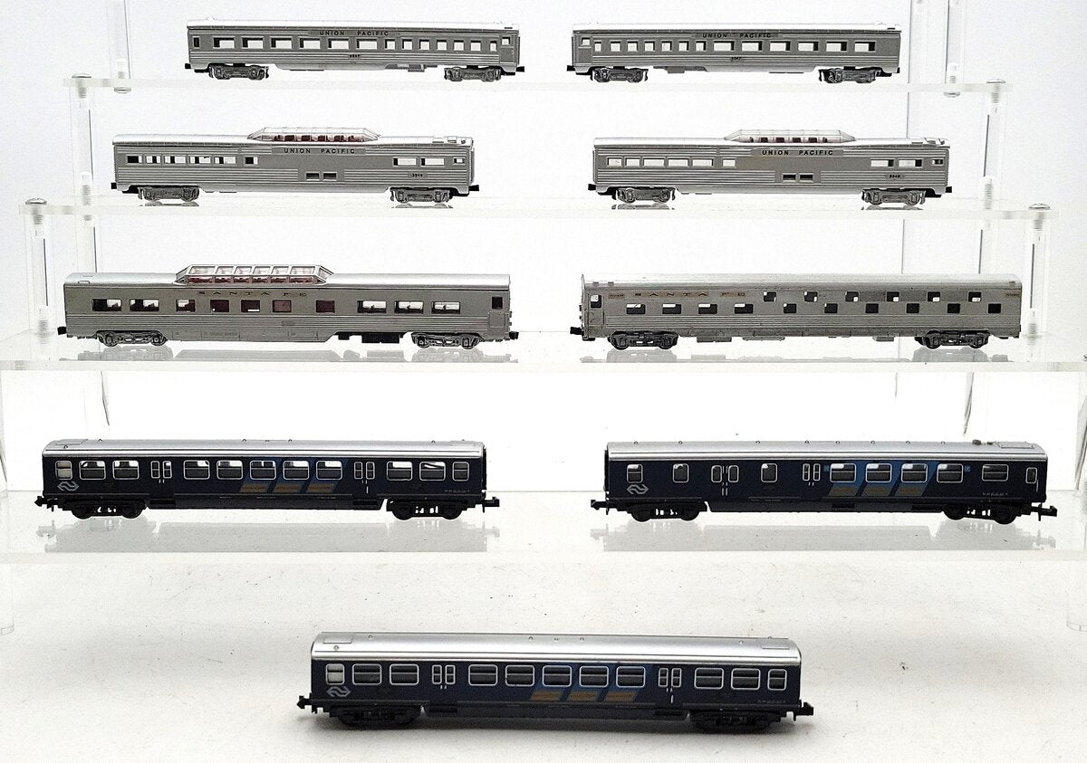 Model Power & Trix N Scale Assorted Passenger Cars [9] EX