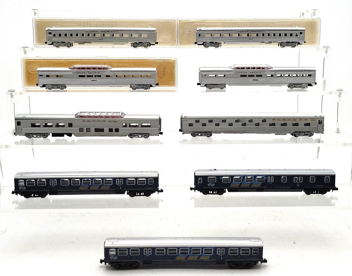 Model Power & Trix N Scale Assorted Passenger Cars [9] EX