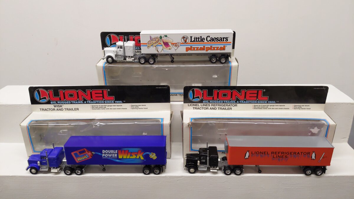 Lionel O Assorted Tractor & Trailer [3] EX/Box