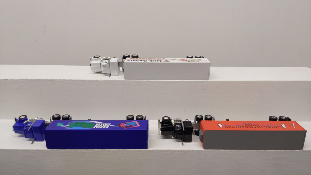 Lionel O Assorted Tractor & Trailer [3] EX/Box