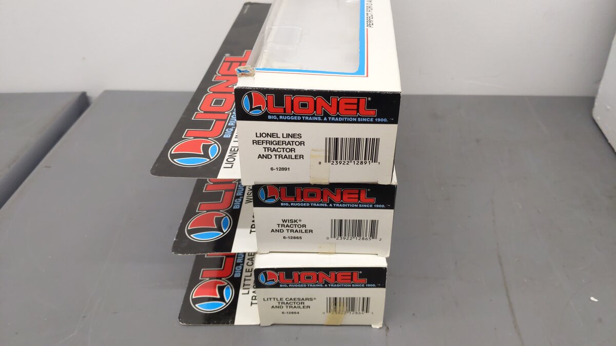Lionel O Assorted Tractor & Trailer [3] EX/Box
