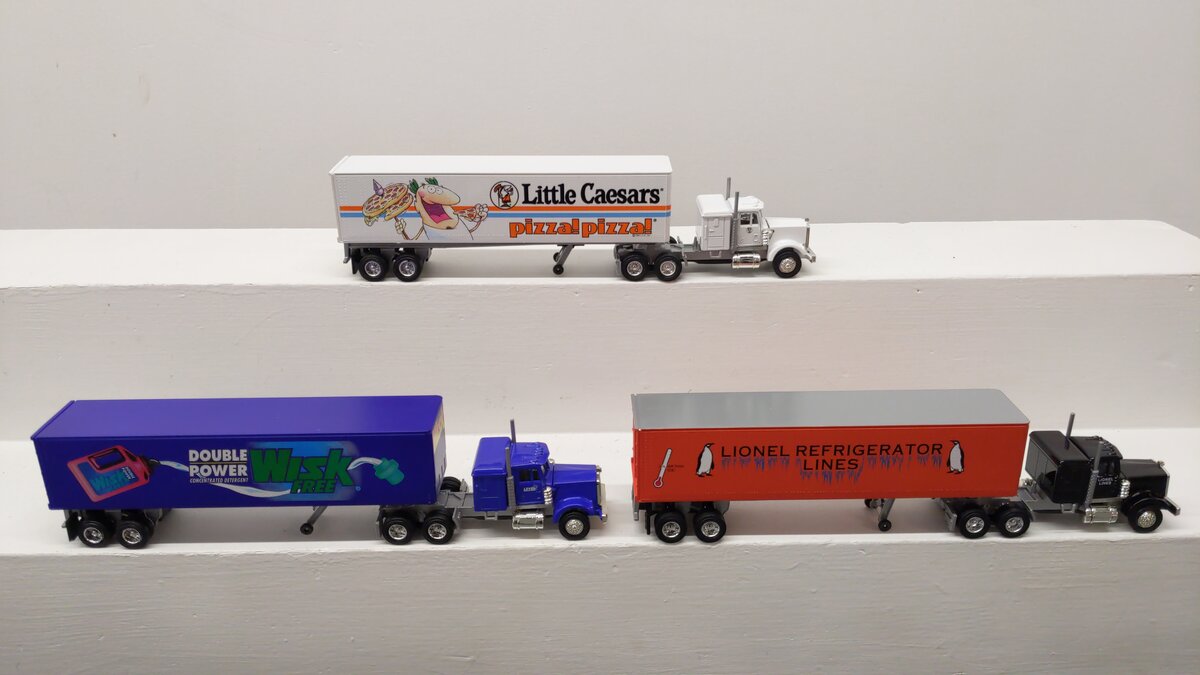 Lionel O Assorted Tractor & Trailer [3] EX/Box