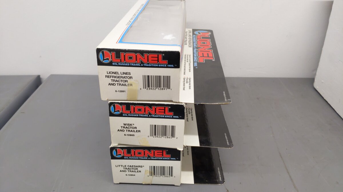 Lionel O Assorted Tractor & Trailer [3] EX/Box
