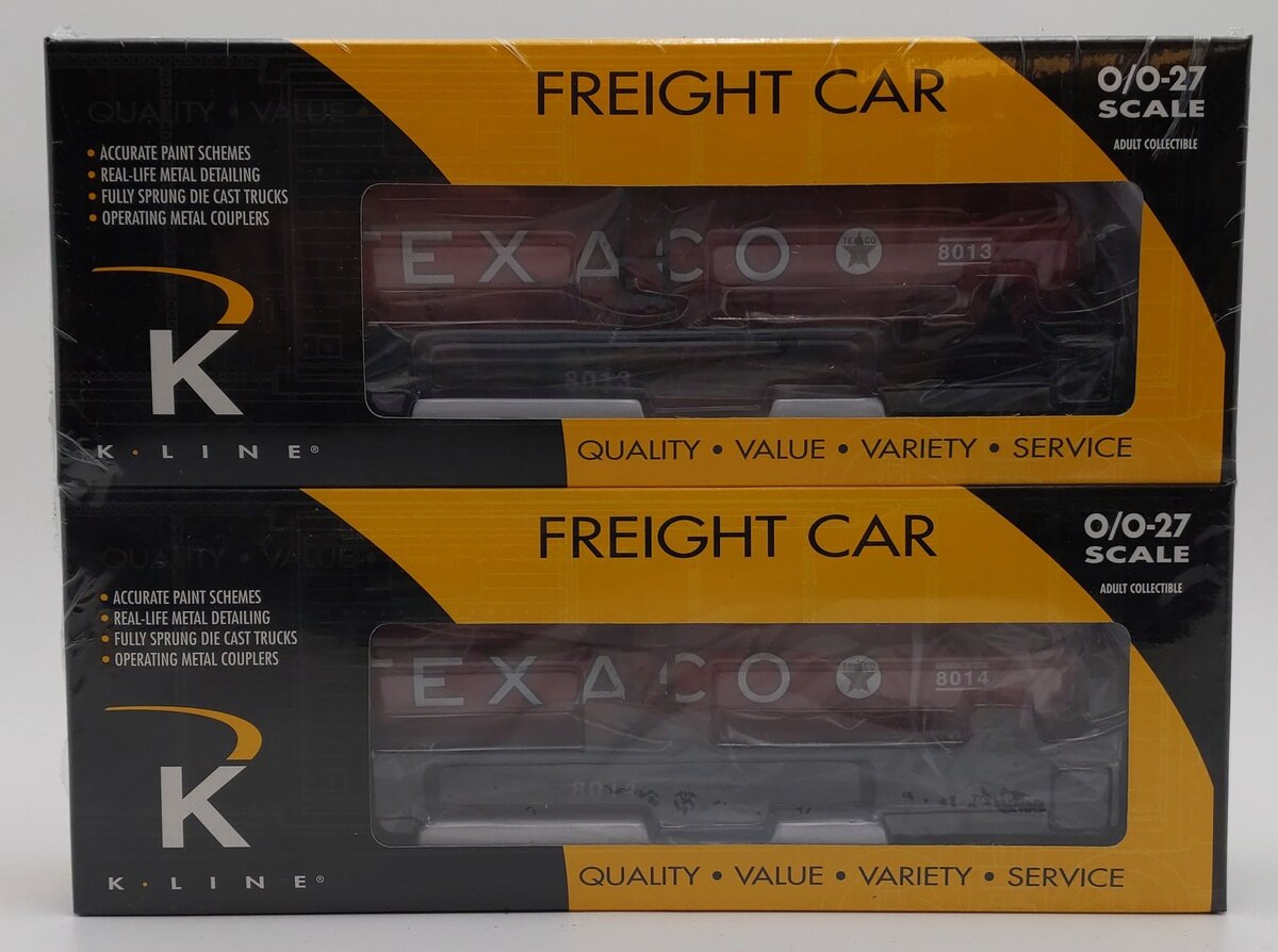 K-Line K635-8013 Texaco Double Dome (2) Tank Car Set MT/Box