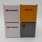 Evemodel O Scale Mixed Generic 20ft Shipping Containers [4] EX