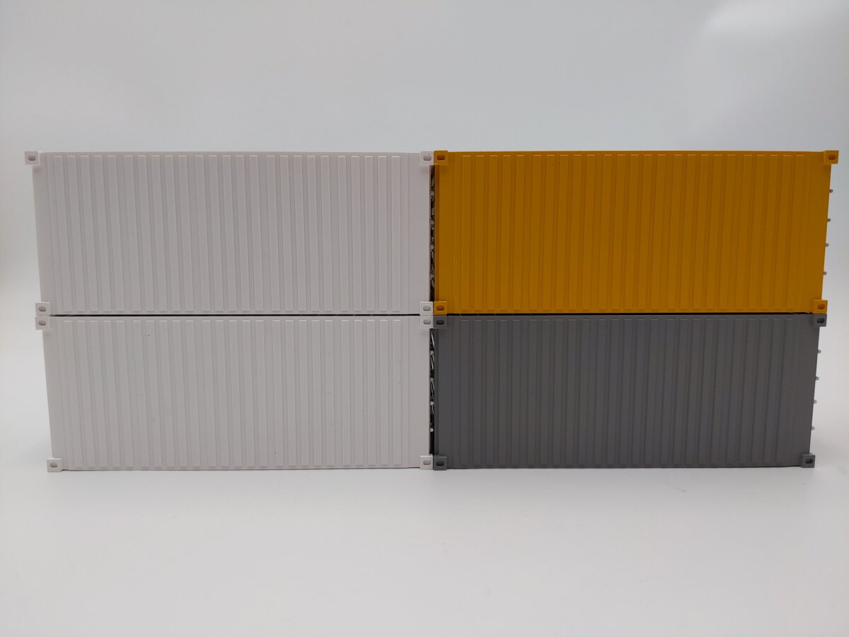 Evemodel O Scale Mixed Generic 20ft Shipping Containers [4] EX