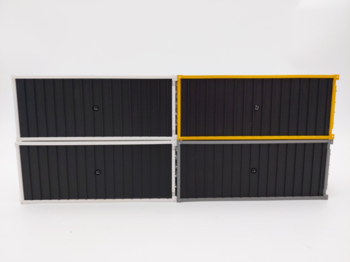 Evemodel O Scale Mixed Generic 20ft Shipping Containers [4] EX