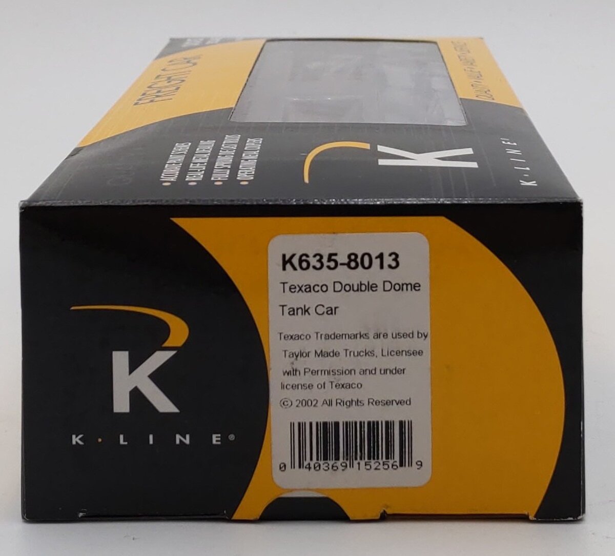 K-Line K635-8013 O Gauge Texaco Double Dome Tank Car #8014 LN/Box