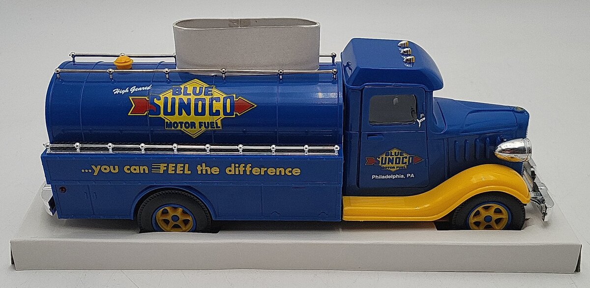 Marx Toys Sun001 Blue Sunoco Motor Fuel Truck Bank EX/Box
