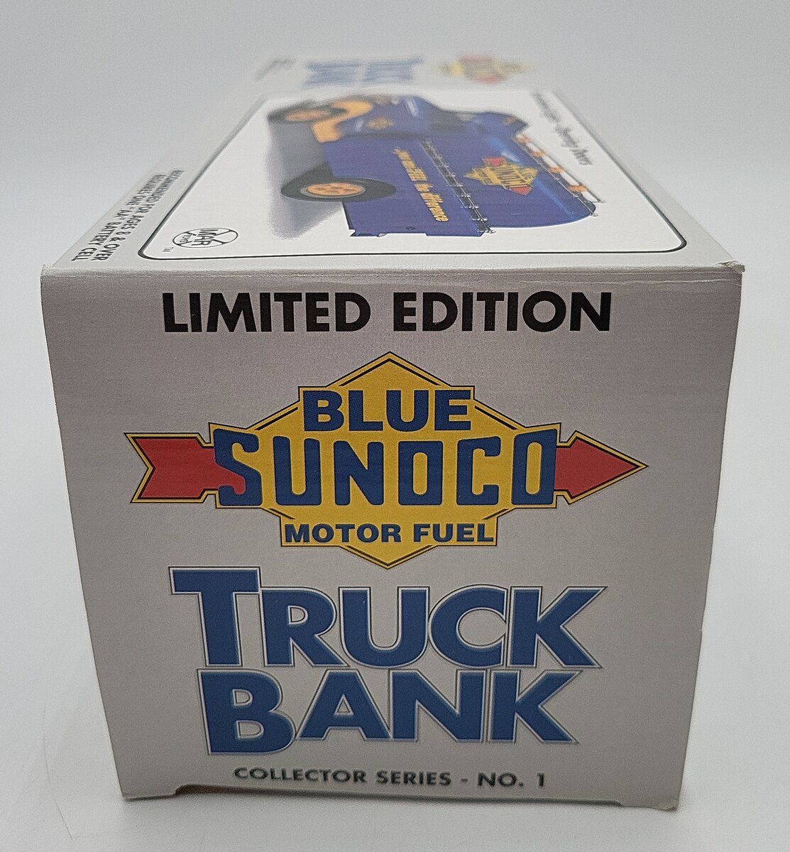 Marx Toys Sun001 Blue Sunoco Motor Fuel Truck Bank EX/Box