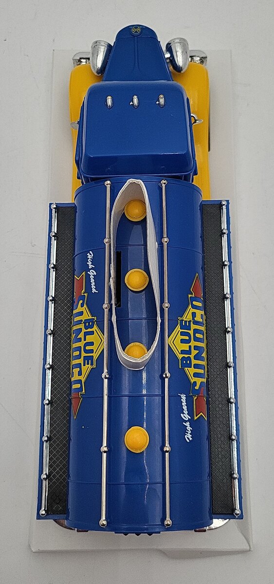 Marx Toys Sun001 Blue Sunoco Motor Fuel Truck Bank EX/Box