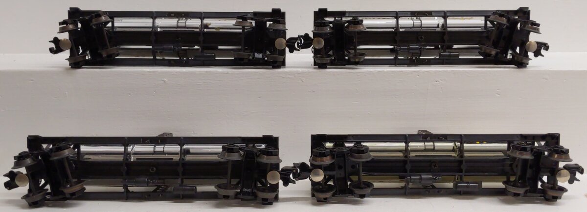 Lionel O Gauge Borden Plated Tank Cars: 6-9154 (4) EX/Box