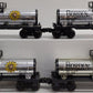 Lionel O Gauge Borden Plated Tank Cars: 6-9154 (4) EX/Box