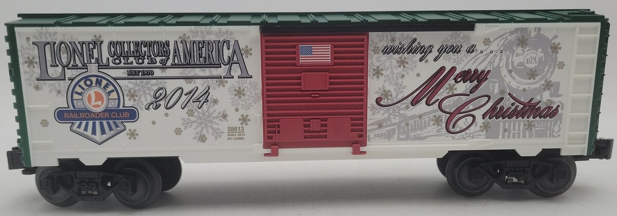 Lionel 6-58613 O Gauge LCCA/LRRC 2014 Christmas Boxcar EX/Box
