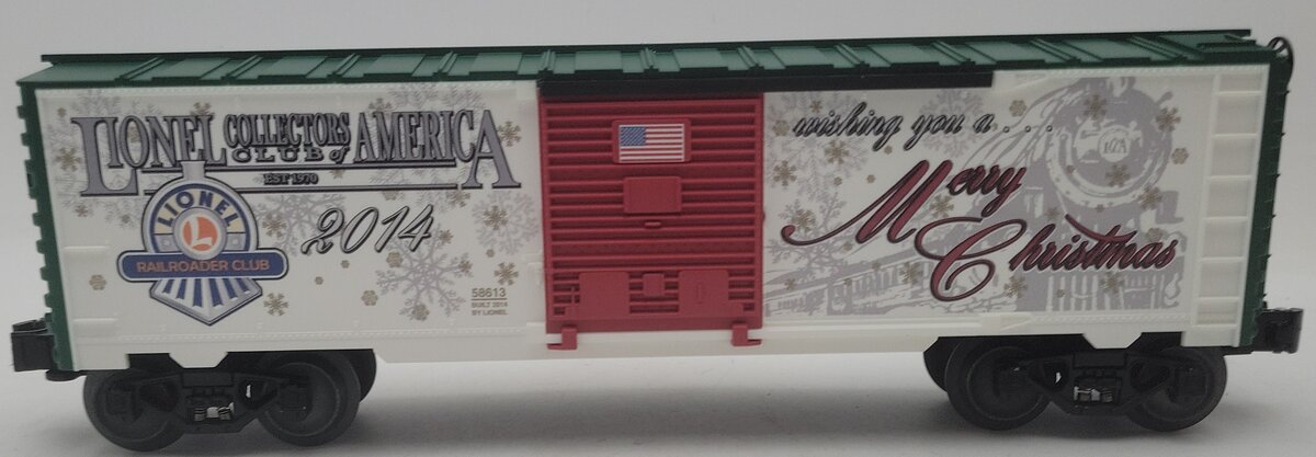 Lionel 6-58613 O Gauge LCCA/LRRC 2014 Christmas Boxcar EX/Box