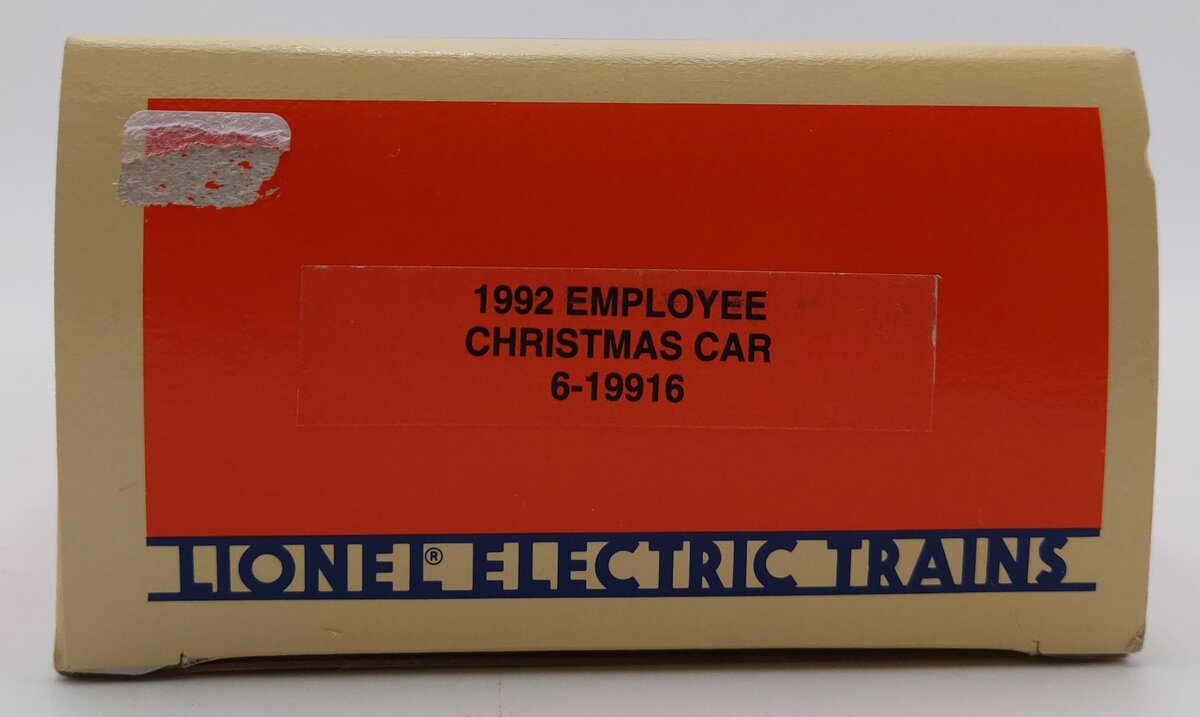 Lionel 6-19916 O Gauge 1992 Employee Christmas Boxcar LN/Box