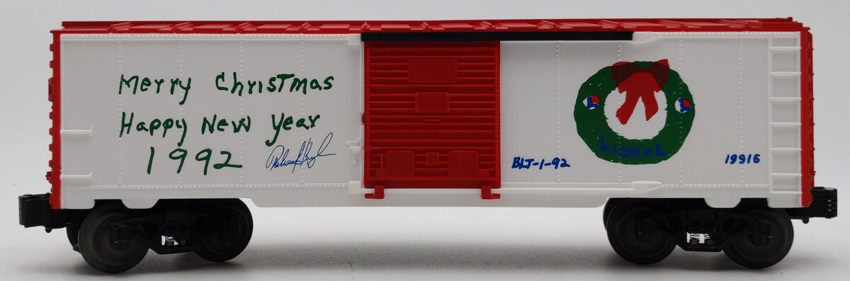 Lionel 6-19916 O Gauge 1992 Employee Christmas Boxcar LN/Box