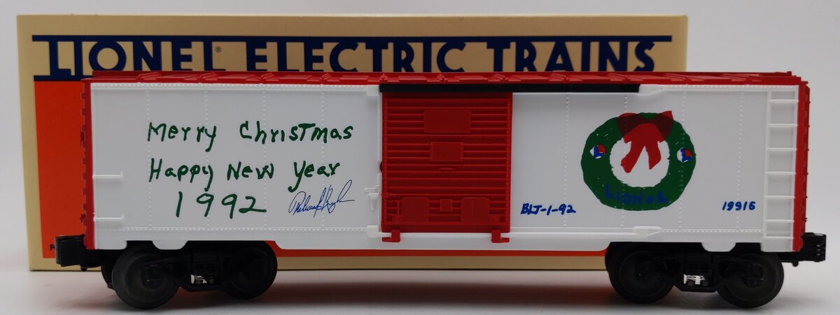 Lionel 6-19916 O Gauge 1992 Employee Christmas Boxcar LN/Box