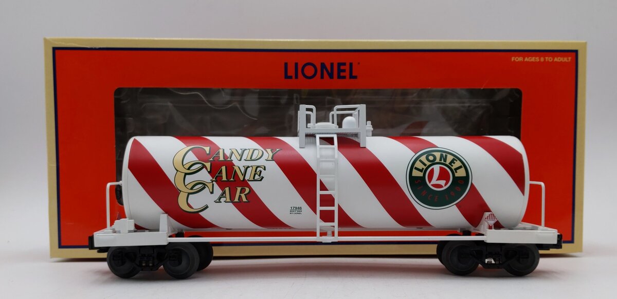 Lionel 6-17946 O Gauge Candy Cane Single Dome Tank Car LN/Box