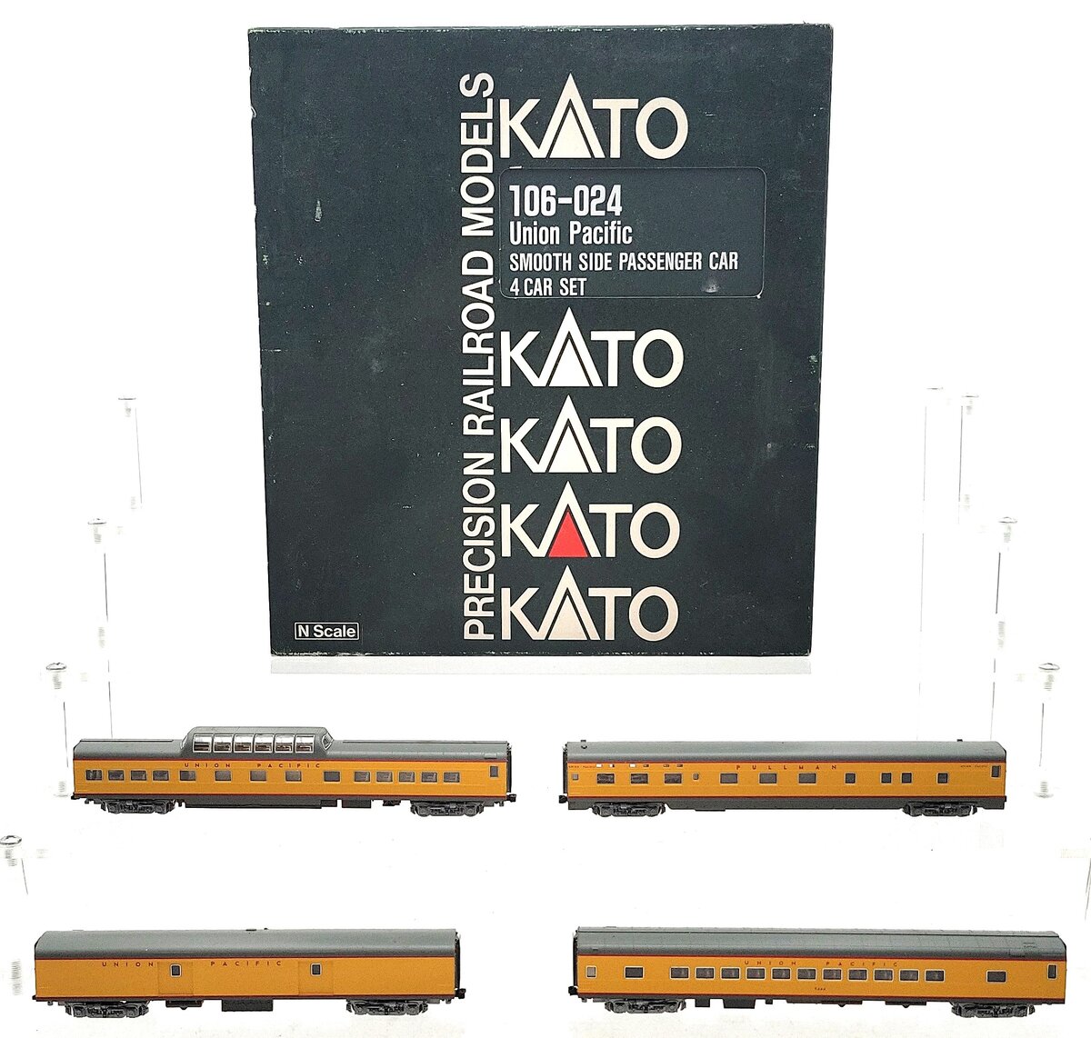 Kato 106-024 N Scale Union Pacific Smooth-Side 4-Car Passenger Set LN/Box