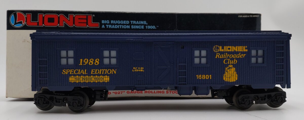 Lionel 6-16801 O Gauge LRRC 1988 Special Edition Bunk Car LN/Box