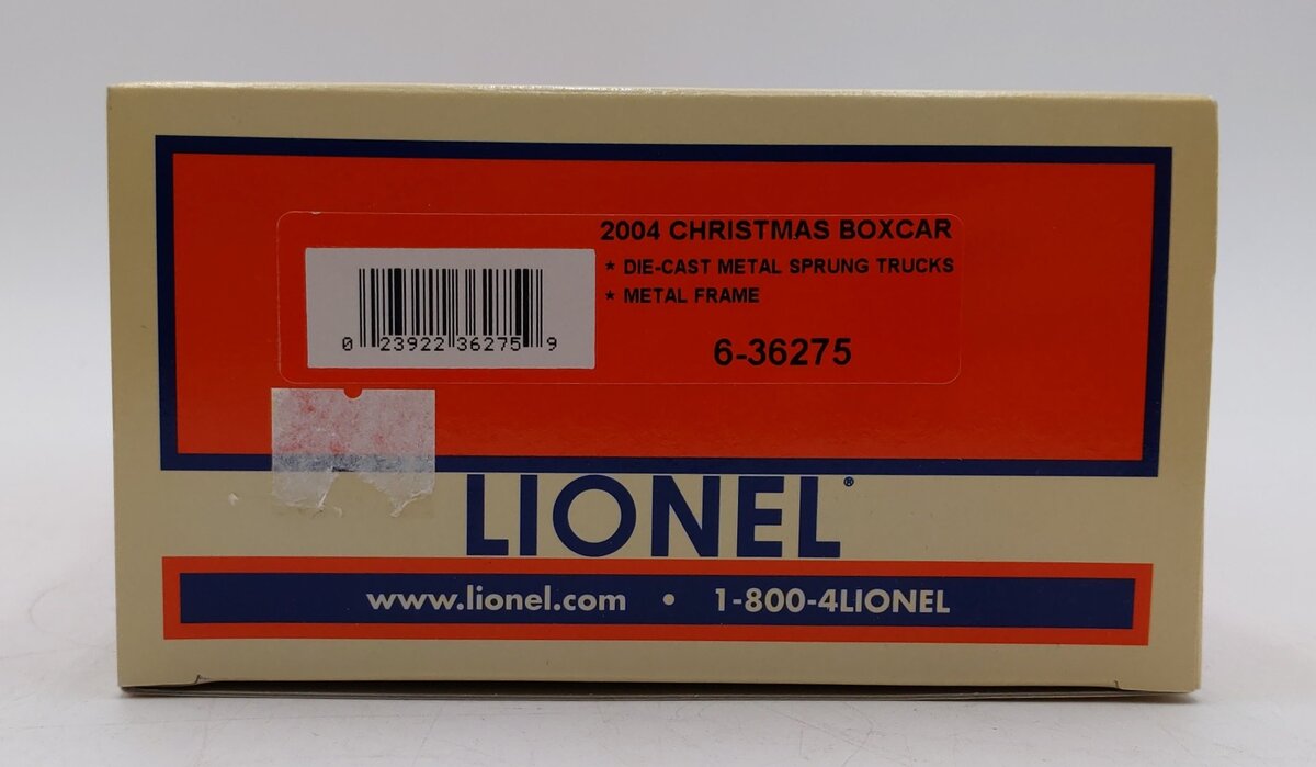 Lionel 6-36275 O Gauge 2004 Christmas Boxcar LN/Box