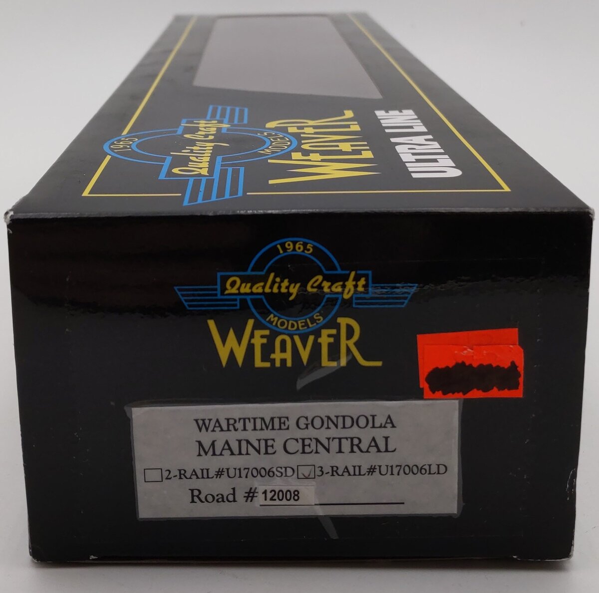 Weaver U17006LD O Gauge Maine Central Wartime Gondola #12008 - 3 Rail LN/Box