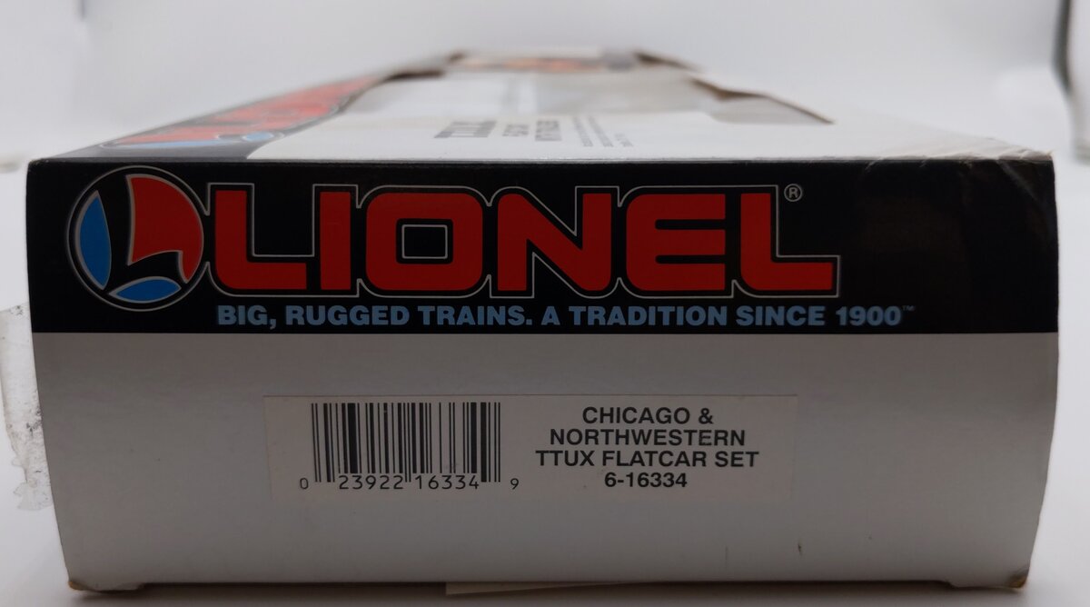 Lionel 6-16334 O Chicago & Northwestern TTUX Flat Cars with Trailers LN/Box