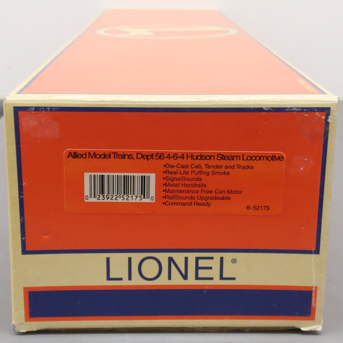 Lionel 6-52175 O Dept. 56 4-6-4 Hudson Steam Loco & Tender #56 EX/Box