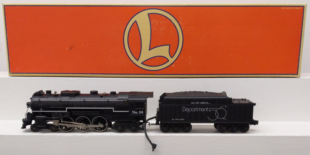 Lionel 6-52175 O Dept. 56 4-6-4 Hudson Steam Loco & Tender #56 EX/Box