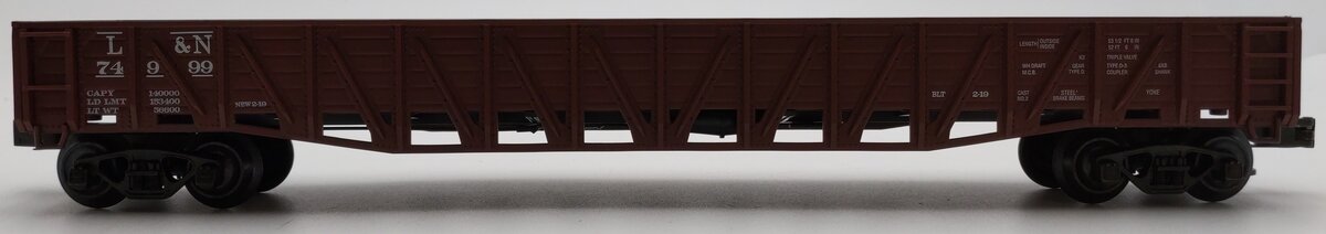 Weaver U17013LD 3-Rail Louisville & Nashville Wartime Gondola #74000 LN/Box